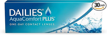 Dailies AquaComfort Plus Lentes de contacto de reemplazo diario, Pack de 30, R 8.7 mm, D 14.0 mm, +0.5 Diopt